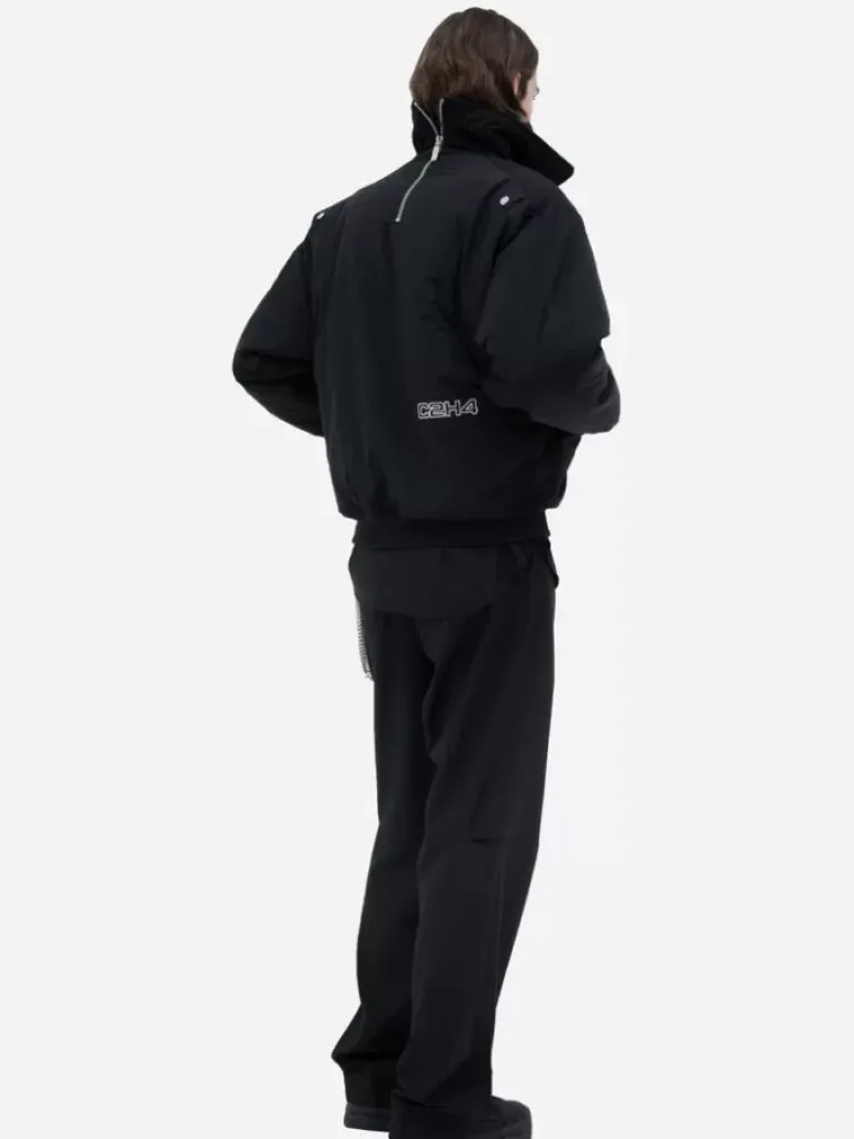 Men C2H4 002 - Quilted Intervein Bomber Jacket