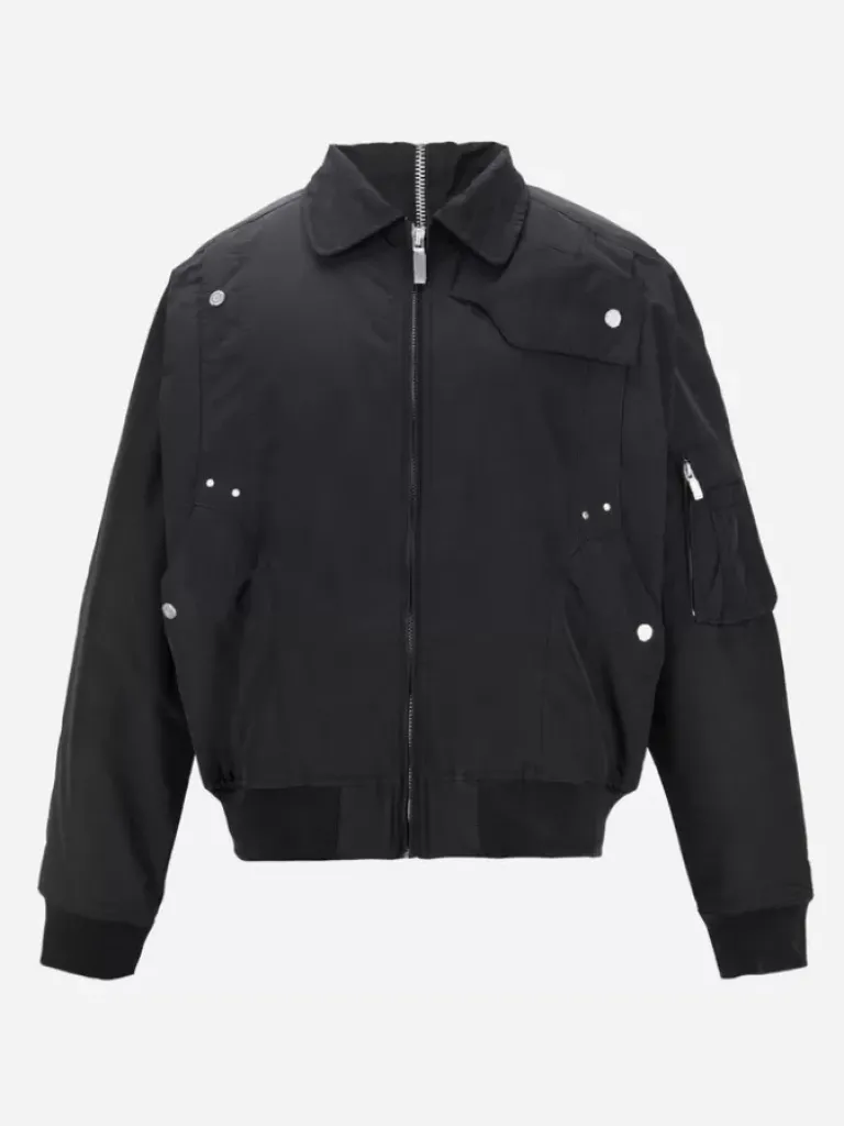 Men C2H4 002 - Quilted Intervein Bomber Jacket