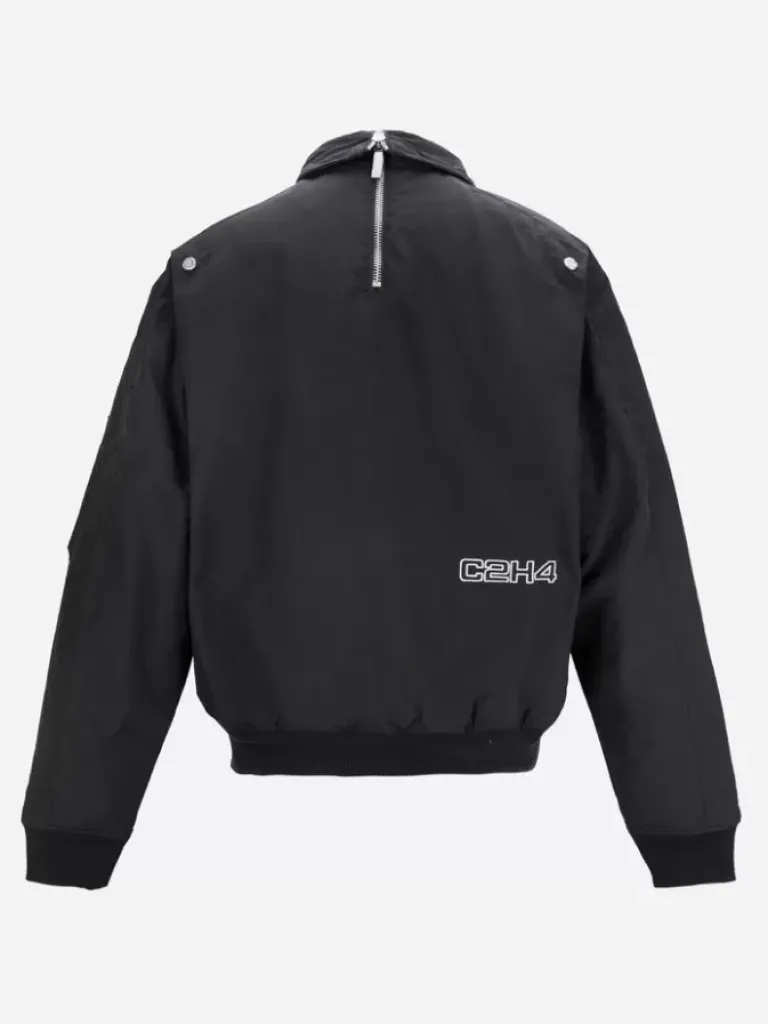 Men C2H4 002 - Quilted Intervein Bomber Jacket