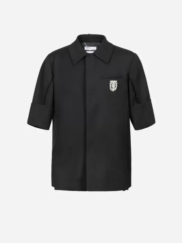 Men C2H4 005 - Raw Edge Badged Tailored Shirt