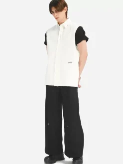 Men C2H4 005 - Raw Edge Sleeveless Shirt