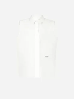 Men C2H4 005 - Raw Edge Sleeveless Shirt