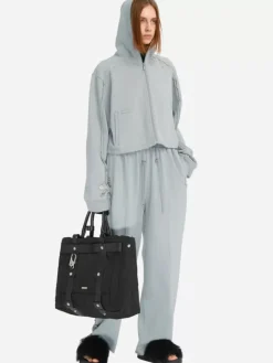 Women C2H4 004 - Raw Edge Wide Leg Sweat Pants