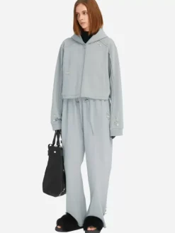 Women C2H4 004 - Raw Edge Wide Leg Sweat Pants