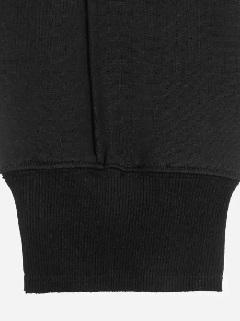 Men C2H4 005 - Solid Knit Paneled Crewneck