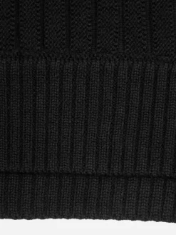 Men C2H4 005 - Solid Knit Paneled Crewneck