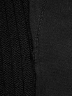 Men C2H4 005 - Solid Knit Paneled Crewneck