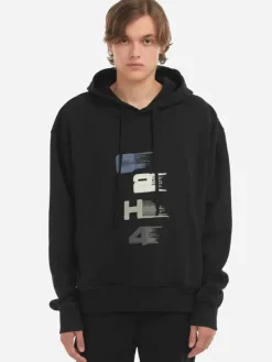 Men C2H4 006 - "Spatio-Temporal" Fuzzy Logo Hoodie