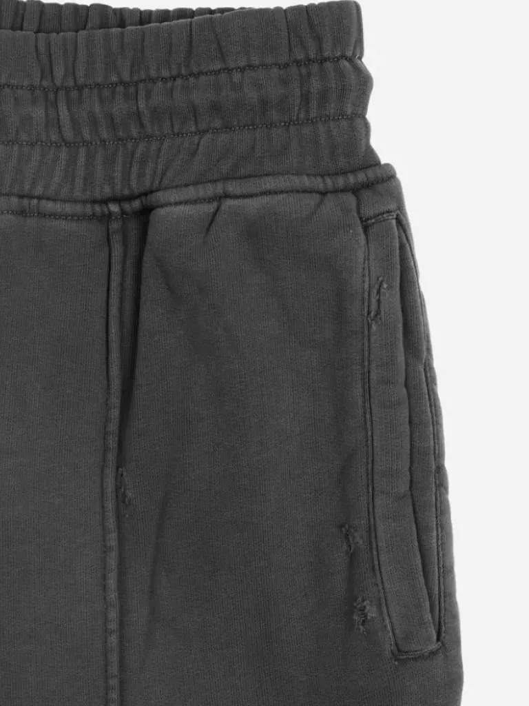 Men C2H4 Staff Uniform Asymmetric Agitator Distressed Sweatpants
