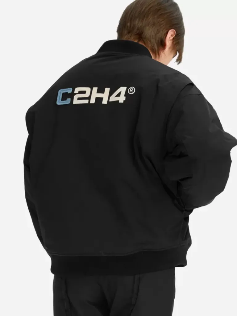 Men C2H4 Staff Uniform Logo Bomber Jacket