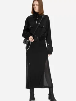 Women C2H4 005 - Streamline Arch Panelled Bomber Jacket