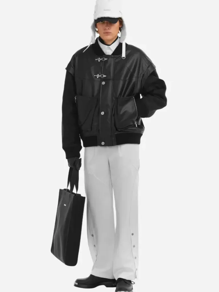 Men C2H4 006 - Streamline Arch Panelled Bomber Jacket