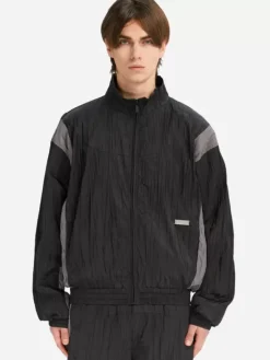Men C2H4 005 - Wrinkled Nylon Arch Panelled Track Jacket