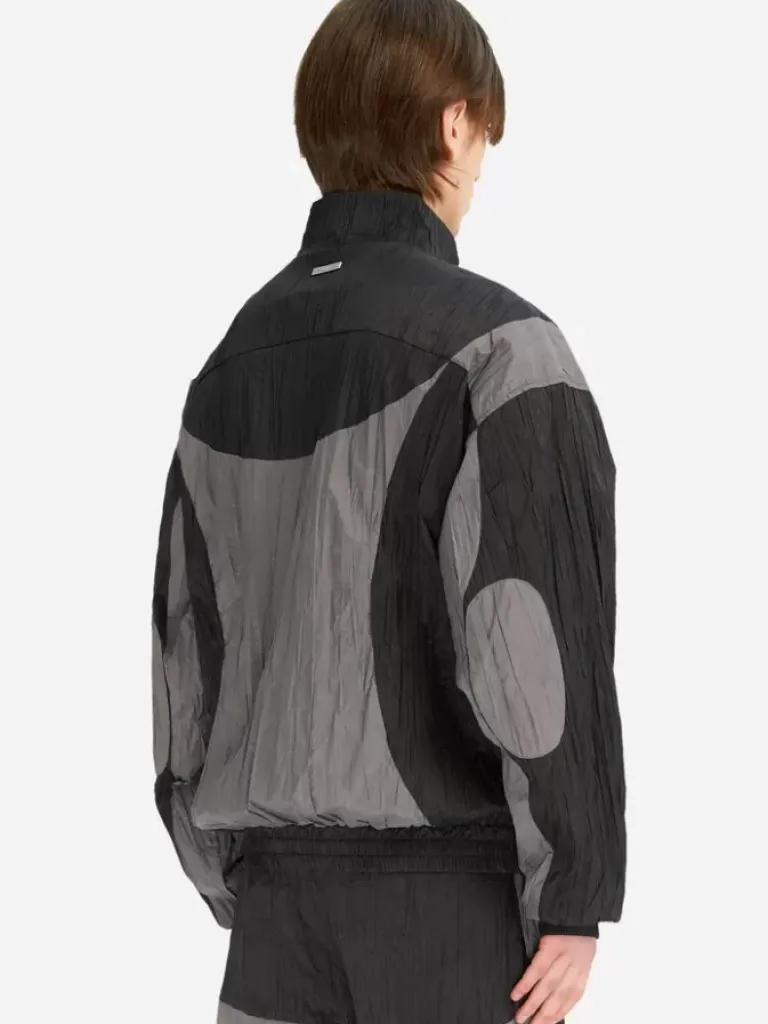 Men C2H4 005 - Wrinkled Nylon Arch Panelled Track Jacket