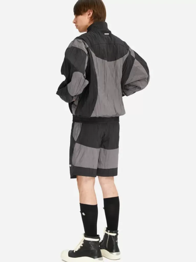 Men C2H4 005 - Wrinkled Nylon Arch Panelled Track Jacket