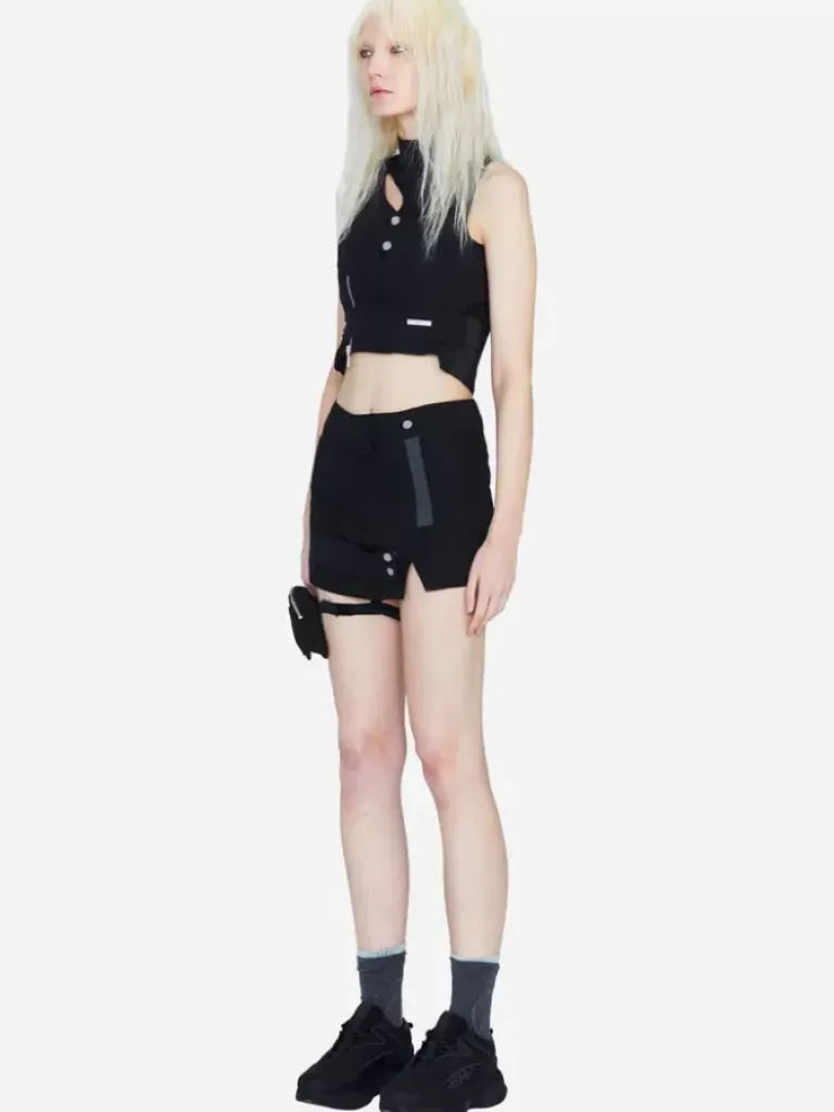 Women C2H4 001-X - Asymmetry Panelled Dress
