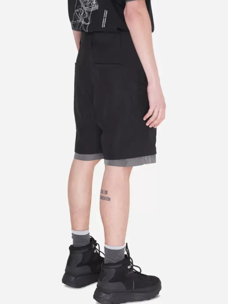 Men C2H4 001-X - Crooked Double Layered Tactical Shorts