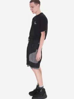 Men C2H4 001-X - Crooked Double Layered Tactical Shorts
