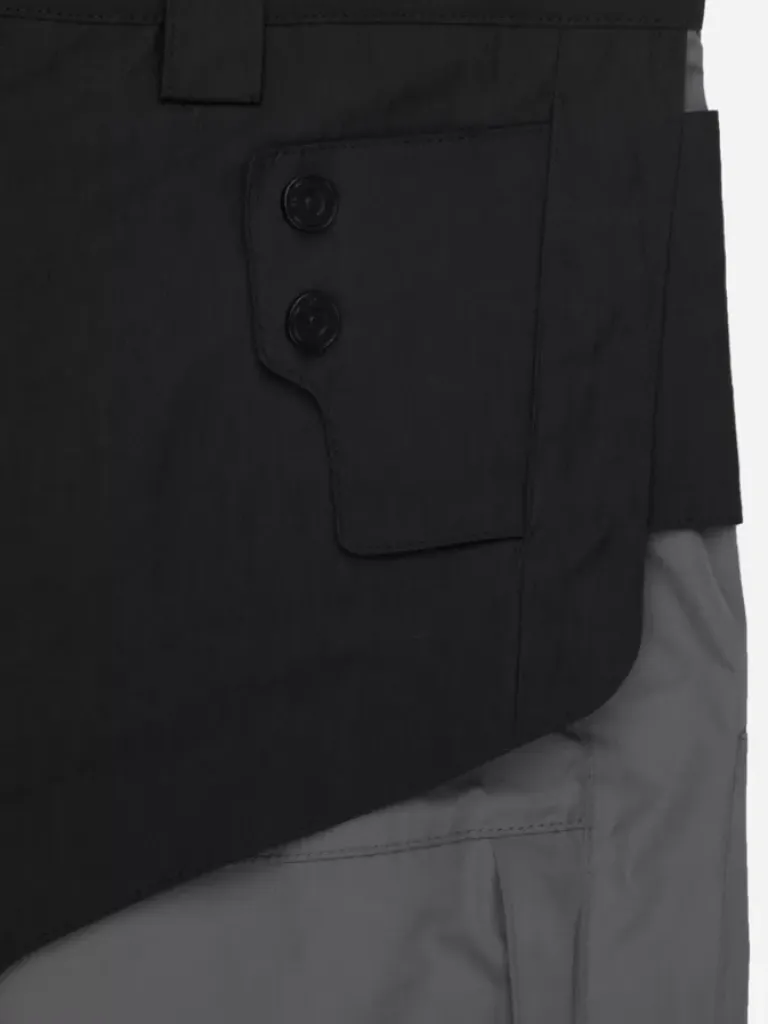 Men C2H4 001-X - Crooked Double Layered Tactical Shorts