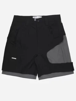 Men C2H4 001-X - Crooked Double Layered Tactical Shorts