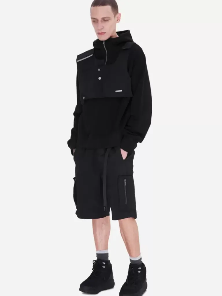 Men C2H4 001-X - Double Layer Intervein Stitch Hoodie