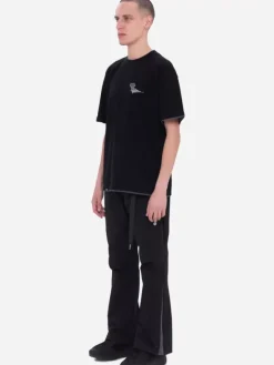 Men C2H4 001-X - Matrix Of Consciousness Printed Distressed Layered T-Shirt