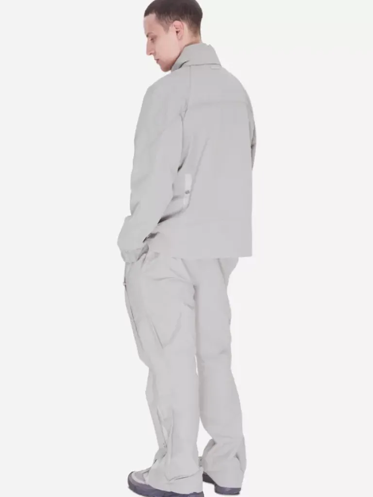 Men C2H4 001-X - Panelled Intervein Stitch Convertible Track Jacket