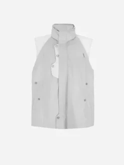 Men C2H4 001-X - Panelled Intervein Stitch Convertible Track Jacket