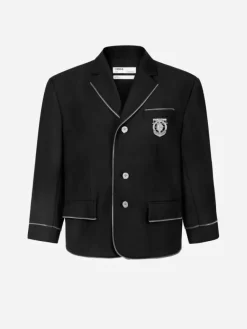 Men C2H4 005 - Zipper Piping Badged Tailored Jacket